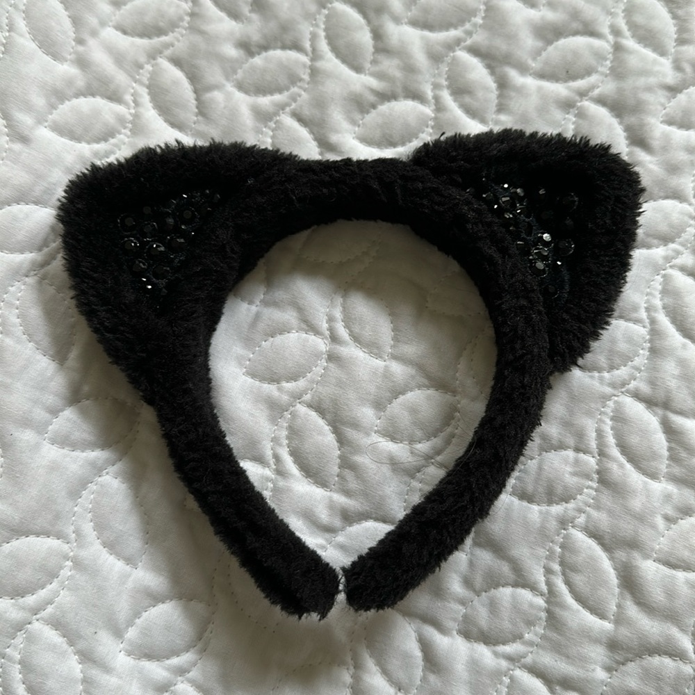 Black Halloween cat ears